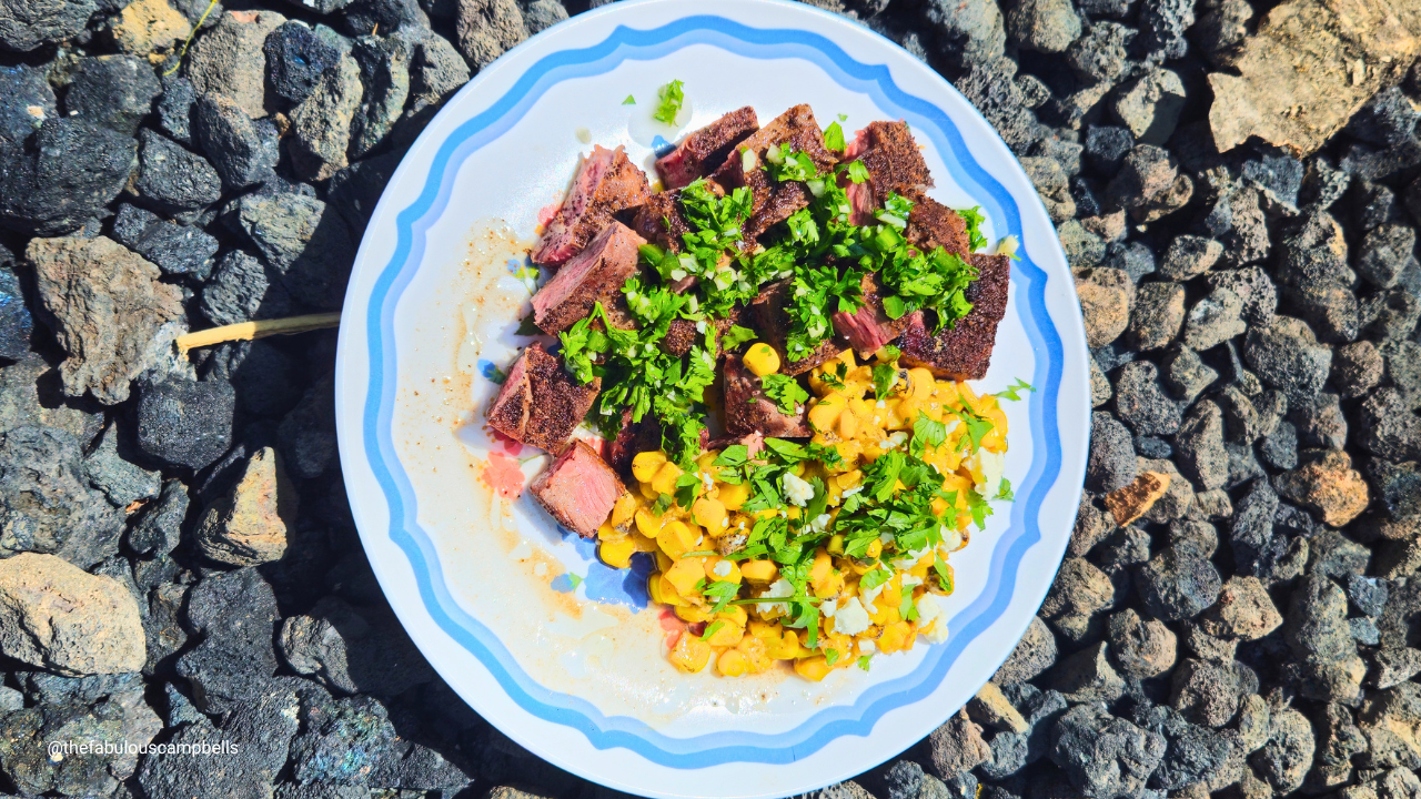 Steak Plate and Lava Rocks